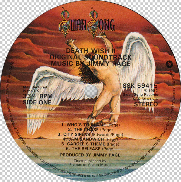 JIMMY PAGE, Death Wish II (The Original Soundtrack) (Swan Song ; SSK59415, UK 1982, Inner) LP VG/VG - Image 3