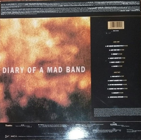JODECI, Diary Of A Mad Band (MCA; 11019, UK 1993, Picture Sleeve) LP G+/VG - Image 2