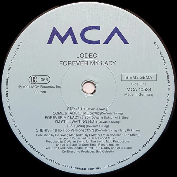 JODECI , Forever My Lady (MCA ; MCA 10534, Germany 1992, Picture Sleeve) LP G/G - Image 3