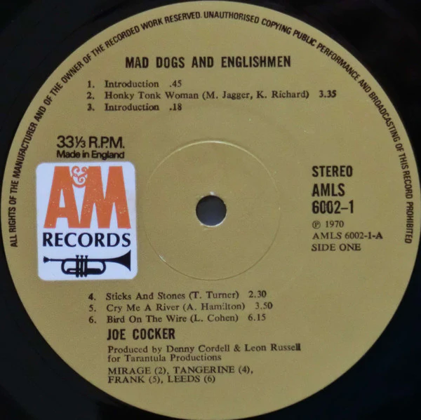 JOE COCKER, Mad Dogs and Englishmen (A&M; AMLS 6002, UK 1970, Fold Out Sleeve) 2xLP VG/G - Image 3