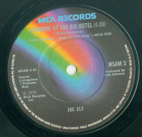 JOE ELY, Fingernails / Suckin' A Big Bottle Of Gin / Standin' At The Big Hotel (MCA Records ; MSAM 3, UK 1980, Picture Sleeve), SALE - Up to 50% Off the Original Price  7" VG+/VG+ - Image 3