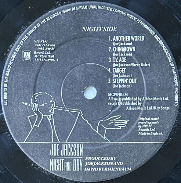 JOE JACKSON, Night And Day (A&M Records; AMLH 64906, UK 1982, Gatefold, trumpet logo matrix) LP VG+/VG+ - Image 3