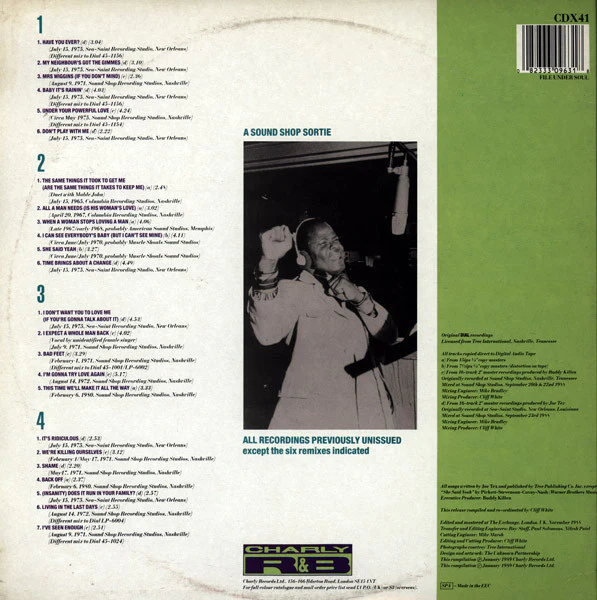 JOE TEX, Different Strokes (Charly R&B; CDX 41, UK 1989, Gatefold) 2xLP VG+/EX - Image 2