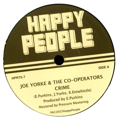 JOE YORKE & THE CO-OPERATORS, Crime (Happy People; HPR75-7, UK 2022, Company Sleeve, Limited Edition / Solid Centre), SALE - Up to 50% Off the Original Price  7" EX/EX