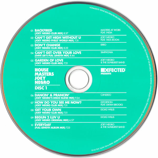 JOEY NEGRO, House Masters (Defected; HOMAS22CD, UK 2015, Gatefold Card Sleeve) 2xCD EX/EX - Image 3
