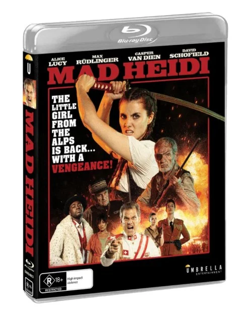 JOHANNES HARTMANN, Mad Heidi (Umbrella Entertainment ; , Australia , Region B) Blu-Ray VG+/VG+