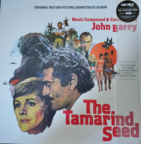 JOHN BARRY, The Tamarind Seed - Original Soundtrack (RSD 2022) (Silva Screen; SILLP1647, US 2022, Gatefold, Black Inners, Blue and Red Vinyl, With Obi, Numbered, Ltd to 2000) 2xLP VG+/VG+