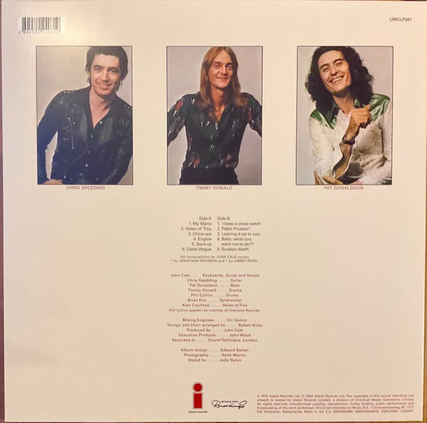 JOHN CALE, Helen Of Troy (Island Records; UMCLP081, Worldwide 2024 Reissue, Inner), SALE - Up to 50% Off the Original Price LP NEW/NEW - Image 2