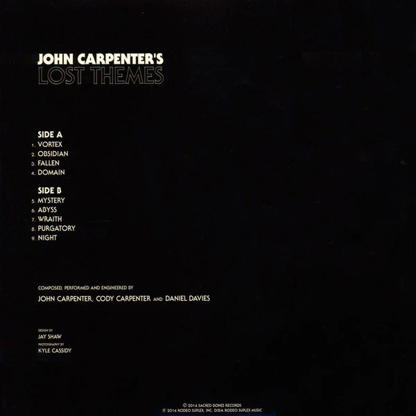 JOHN CARPENTER, Lost Themes (Sacred Bones Records; SBR-123, US 2015, Gatefold, Insert) LP VG/VG - Image 2