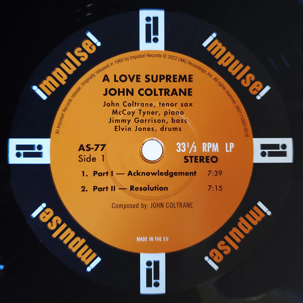JOHN COLTRANE, A Love Supreme (Impulse!; 501551, US 2015 Reissue, Gatefold) LP NEW/NEW - Image 3