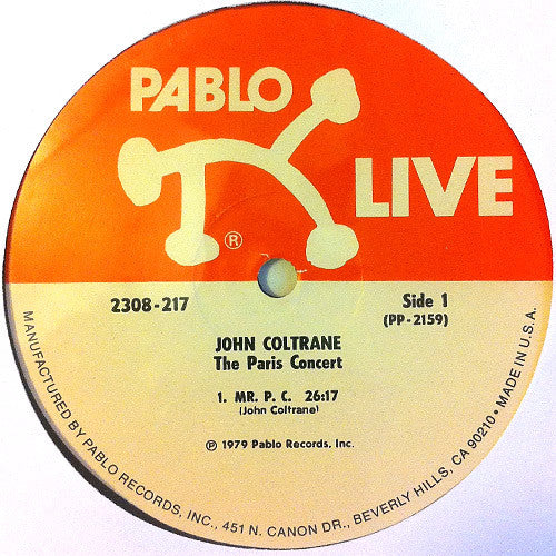 JOHN COLTRANE, Paris Concert (Pablo Live; 2308 217, US 1979, Picture Sleeve, Inner) LP VG/G+ - Image 3