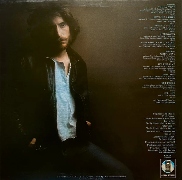 JOHN DAVID SOUTHER, John David Souther (Asylum Records; K 53026, UK 1976 Reissue) LP VG/VG - Image 2