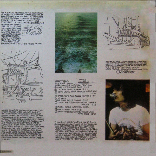 JOHN HARTFORD, Mark Twang (Flying Fish; FF 020, US 1976, Pasteback Sleeve) LP VG/VG+ - Image 2