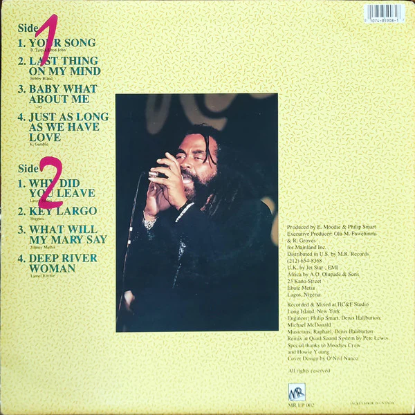 JOHN HOLT, Slow Dancing (Moodies Records; R.M LP 001, US 1990) LP VG+/VG+ - Image 2