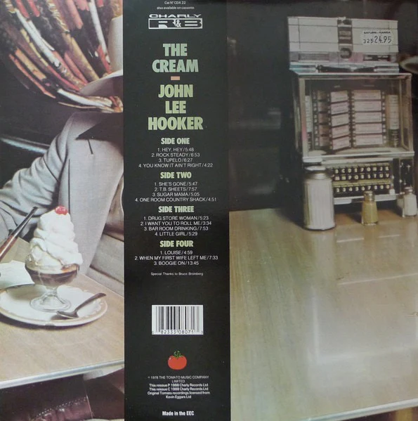 JOHN LEE HOOKER, The Cream (Charly R&B; CDX 22, Europe 1988 Reissue, Gatefold) 2xLP VG/G+ - Image 2