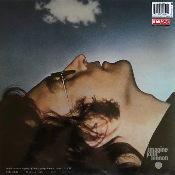 JOHN LENNON, Imagine (Apple Records; 7243 8 21580 1 1, Europe 1997 Reissue, Stickered Sleeve, Inner, NO Poster , NO Postcard) LP VG+/VG - Image 2