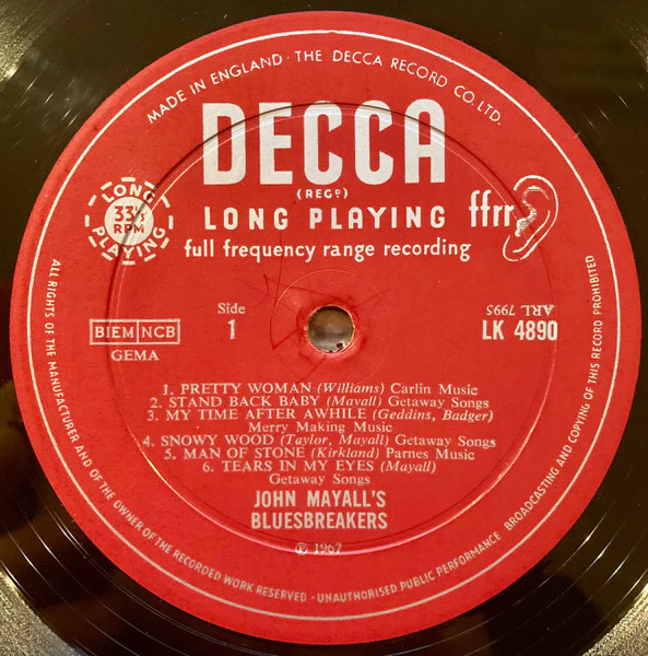 JOHN MAYALL, Crusade (Decca Red Unboxed; LK4890, UK 1967, Laminated Front Sleeve, Mono), SALE - Up to 50% Off the Original Price LP G+/G+ - Image 3