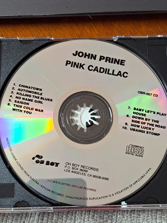 JOHN PRINE, Pink Cadillac (Oh Boy Records; OBR007CD, US 2000s Reissue) CD VG/VG+ - Image 3