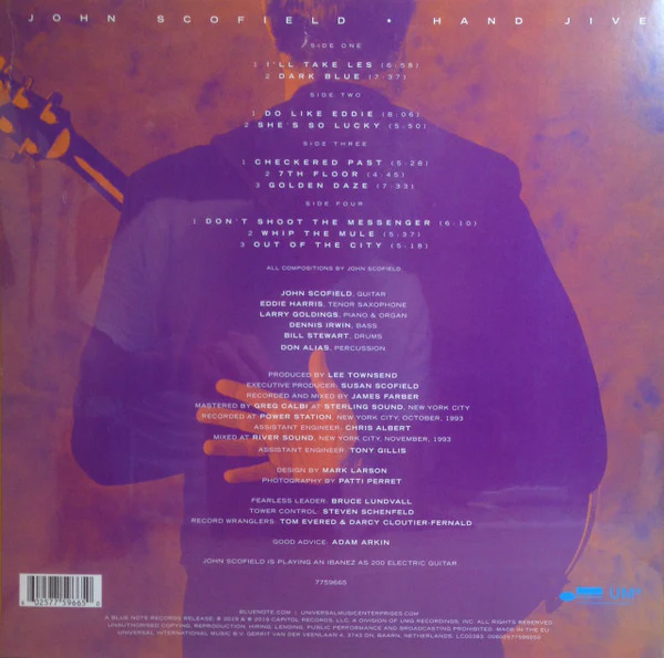 JOHN SCOFIELD, Hand Jive (Blue Note ; 7759665, USA & Europe 2019) 2xLP EX/EX - Image 2