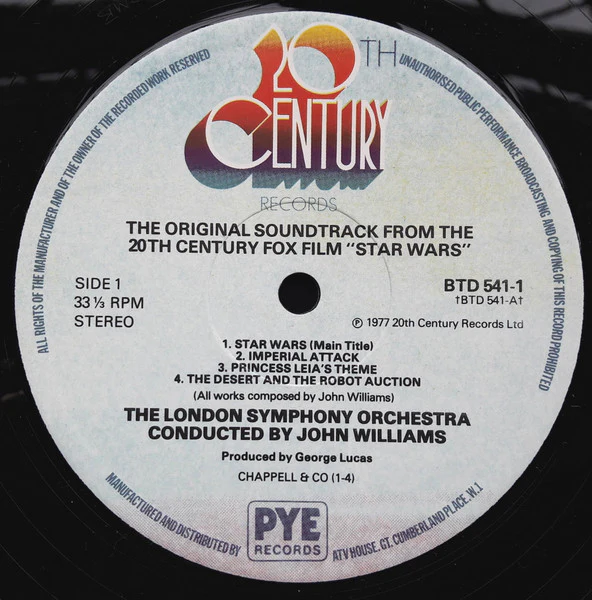 JOHN WILLIAMS, Star Wars - OST (20th Century; BTD 541, UK 1977, Gatefold, Insert, No Poster, Non-Stickered Sleeve) 2xLP VG+/G+ - Image 3