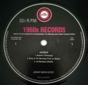 JOHNNY BURCH OCTET, Jazzbeat (1960s Records; R&B39, UK 2019, Company Inner) LP VG+/VG+ - Image 3