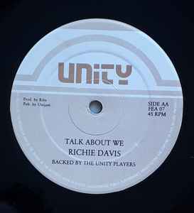 JOHNNY P / RICHIE DAVIS, Rude Boy / Talk About We (Unity Sounds ; FEA 07, UK 1988, Die Cut Company Sleeve) 12" VG/G+ - Image 2