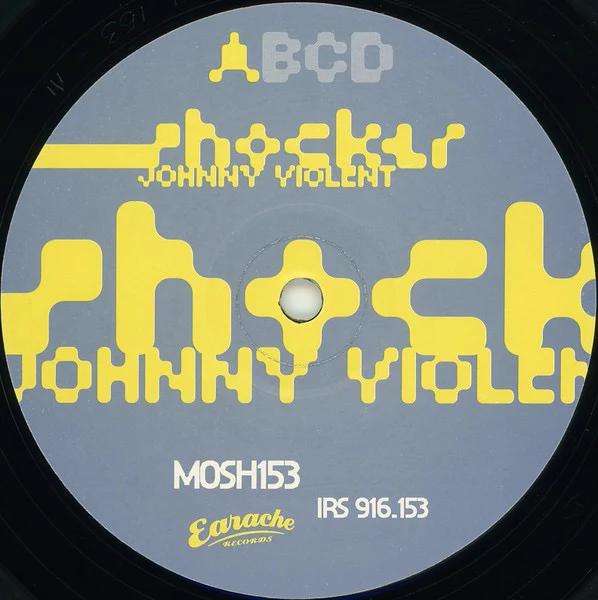 JOHNNY VIOLENT, Shocker (Earache; MOSH 153, UK 1996, Limited Edition Bullet Hole Sleeve, Stickered Sleeve) 2x12" EP VG/VG+ - Image 3