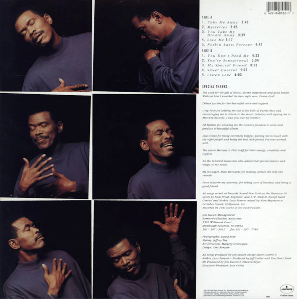 JON LUCIEN, Listen Love (Mercury; 848 532-1, US 1991), SALE - Up to 50% Off the Original Price LP VG/G+ - Image 2