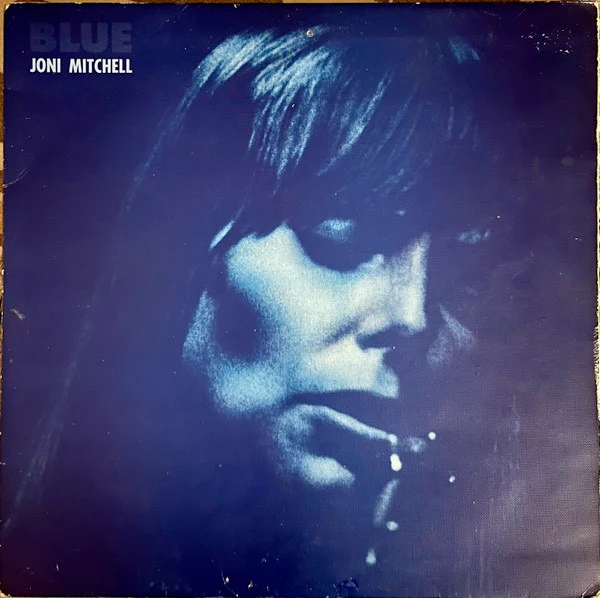 JONI MITCHELL, Blue (Reprise Tan, No WB Logo, No Made In UK; K44128, UK 1971, Gatefold Textured Slv, Plain White Inner, A1/B1) LP G+/G