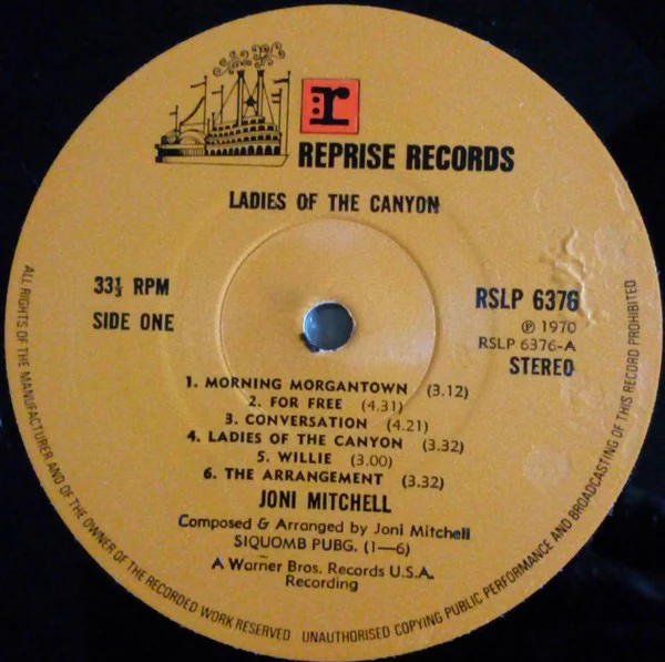 JONI MITCHELL, Ladies Of The Canyon (Reprise Records; RSLP 6376, UK 1971 Reissue, Gatefold) LP VG/VG+ - Image 3