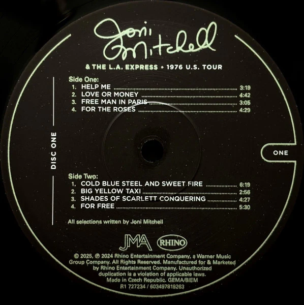 JONI MITCHELL & THE L.A. EXPRESS, 1976 U.S. Tour (Rhino Records; R1 727234, Worldwide 2025, Book Sleeve, Limited Edition of 6,500. 180g. Record Store Day 2025) 3xLP M/M - Image 3