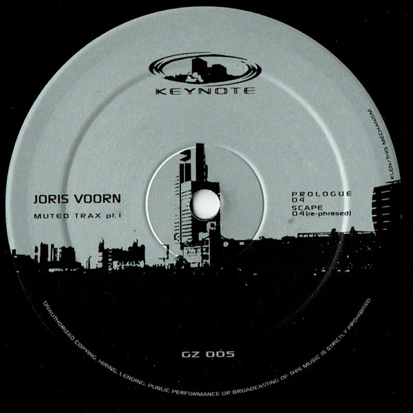 JORIS VOORN, Muted Trax Part 1 (Keynote ; GZ 005, Netherlands 2002, Plain Sleeve) 12" /G+