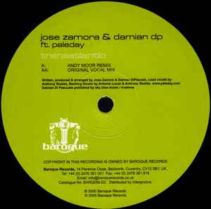 JOSE ZAMORA & DAMIAN DP FT. PALEDAY, Transatlantic (Baroque Records ; BARQ050-D2, UK 2005, Picture Sleeve) 12" EP VG+/VG - Image 3