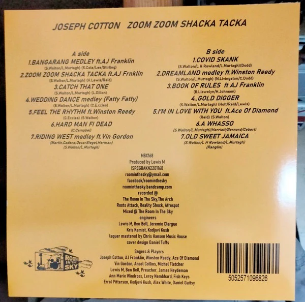 JOSEPH COTTON, Zoom Zoom Shacka Tacka (Room In The Sky; MBX 168, UK 2022 Reissue, Picture Sleeve) LP VG+/VG+ - Image 2