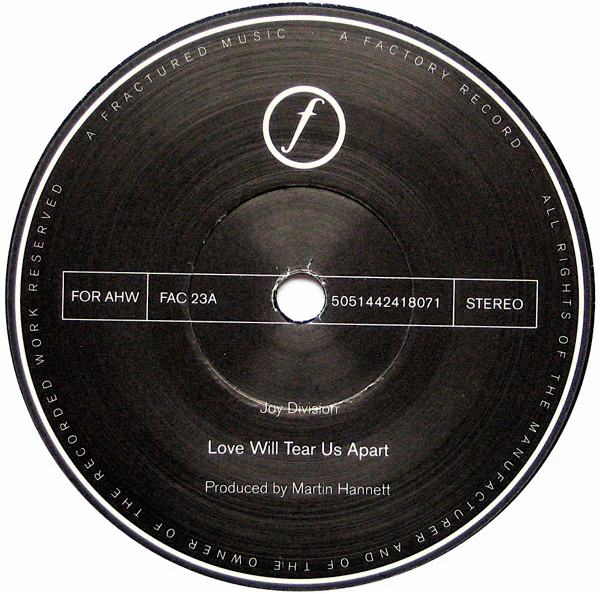 JOY DIVISION, Love Will Tear Us Apart / These Days / Love Will Tear Us Apart (London; FAC23, UK 2007 Reissue, Picture Sleeve) 7 VG+/EX - Image 3