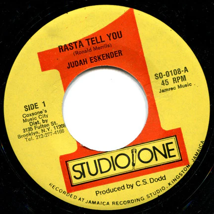 JUDAH ESKENDER TAFARI, Rasta Tell You (Studio One; SO 0108, US 1982 Reissue) 7" /G