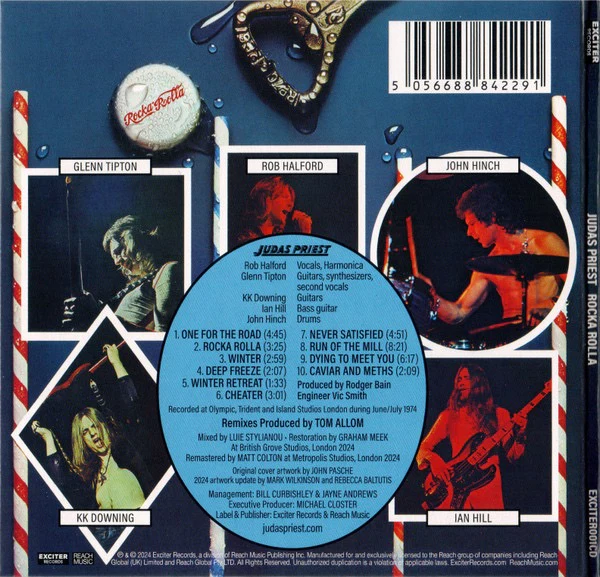 JUDAS PRIEST, Rocka Rolla (Exciter Records; EXCITER001CD, Europe 2025 Reissue, Digipak, Insert) CD EX/VG+ - Image 2