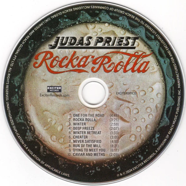 JUDAS PRIEST, Rocka Rolla (Exciter Records; EXCITER001CD, Europe 2025 Reissue, Digipak, Insert) CD EX/VG+ - Image 3