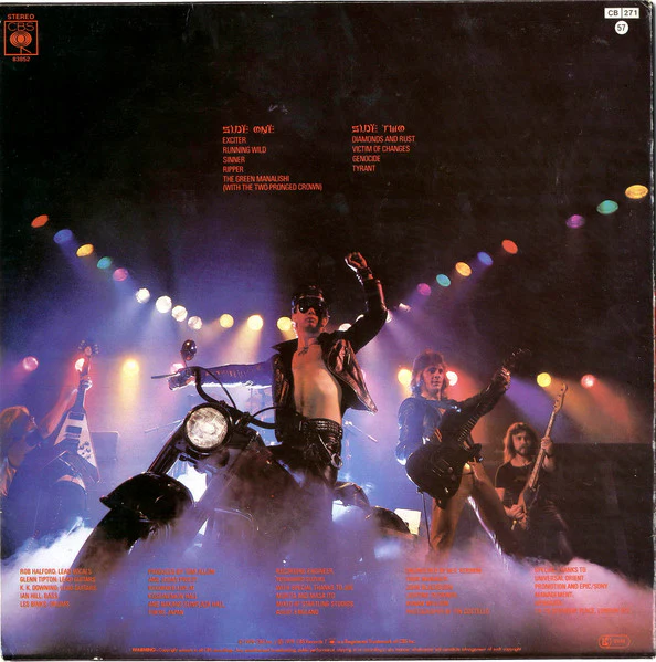 JUDAS PRIEST, Unleashed In The East (Live In Japan) (CBS Sunburst; CBS 83852, Europe 1979) LP VG/VG - Image 2