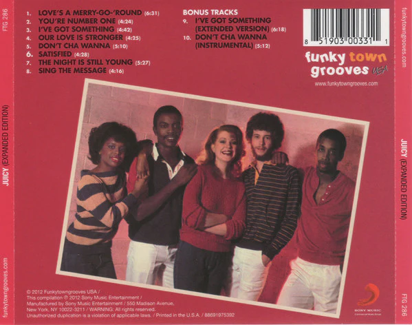 JUICY, Juicy (Funkytowngrooves; FTG-286, US 2012 Reissue, Expanded Edition) CD EX/EX - Image 2