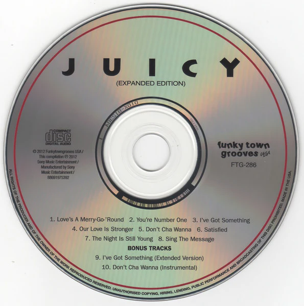 JUICY, Juicy (Funkytowngrooves; FTG-286, US 2012 Reissue, Expanded Edition) CD EX/EX - Image 3