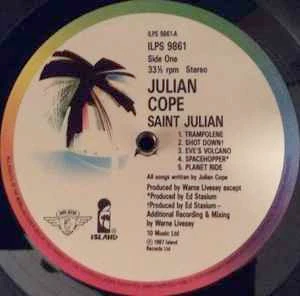 JULIAN COPE, Saint Julian (Island Records; ILPS 9861, UK 1987, Insert), SALE - Up to 50% Off the Original Price  LP G+/VG - Image 3