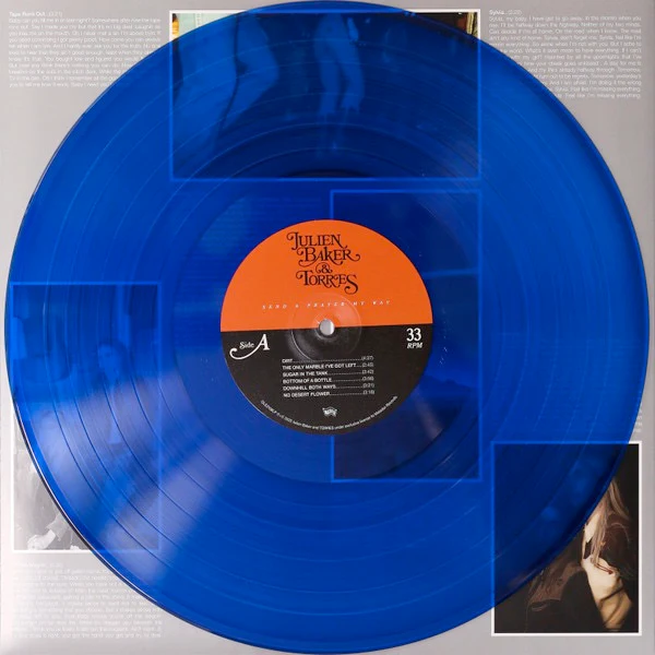 JULIEN BAKER & TORRES, Send A Prayer My Way (Matador; OLE2108LP, US 2025, Inner, Blue [Cobalt Blue] Vinyl ), SALE - Up to 50% Off the Original Price  LP NEW/NEW - Image 3