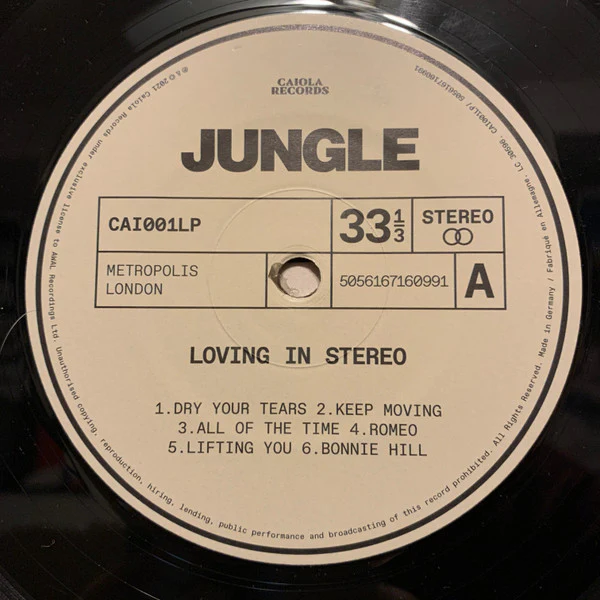 JUNGLE, Loving In Stereo (Loving In Stereo; CAI001LP, Europe 2021, Gatefold) LP EX/VG+ - Image 3