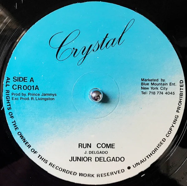 JUNIOR DELGADO, Run Come (Crystal; CR001, US 1980s) 12" /VG