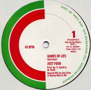 JUST FOUR, Games Of Life (Express Records; FR 2229-CS, US 1984, Plain Sleeve) 12" /VG