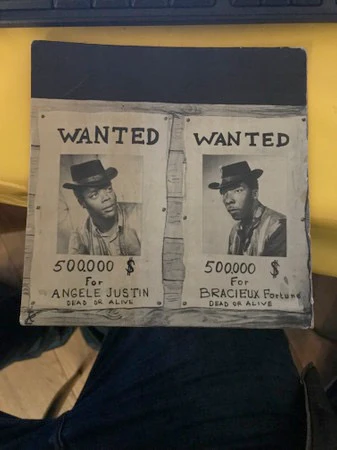 JUSTIN ANGELE ET SON GROUPE, Wanted / Goumer L'Ecole (Disques Debs; 45 DD 139, Guadeloupe 1980s, Laminated Front Flipback Sleeve) 7" VG/VG