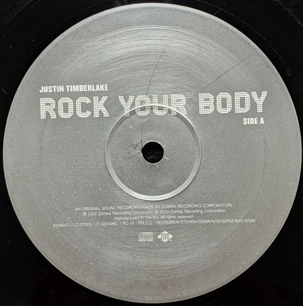 JUSTIN TIMBERLAKE, Rock Your Body (Jive; 9254950, Europe 2003, Picture Sleeve) 12" VG/G+ - Image 3