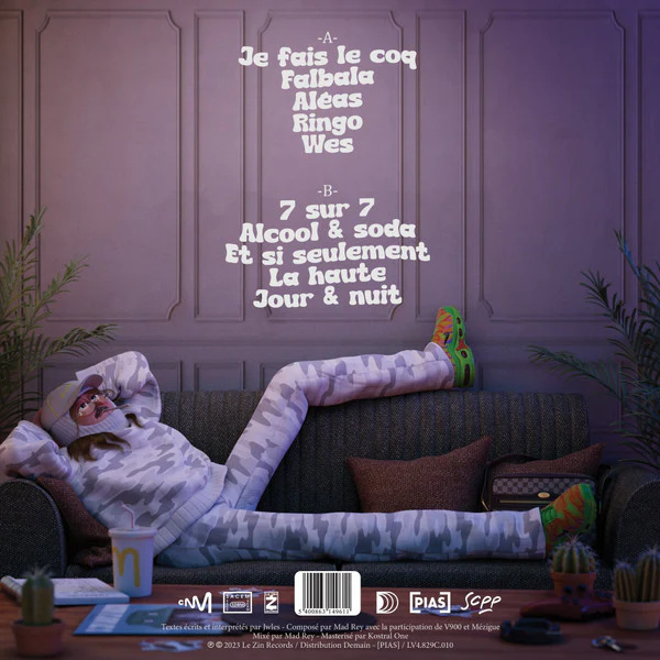 JWLES & MAD REY, Le Zin Dans La Maison (Le Zin Records; none, France 2023, Limited Edition White Vinyl) LP EX/EX - Image 2