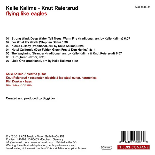 KALLE KALIMA - KNUT REIERSRUD, Flying Like Eagles (ACT; ACT 9888-2, Germany 2019, Digipak) CD VG+/VG+ - Image 2